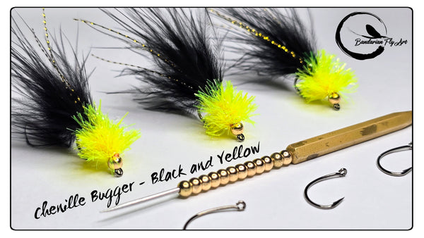 Chenille Bugger - Black and Yellow