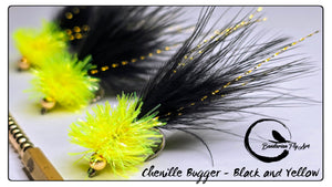 Chenille Bugger - Black and Yellow